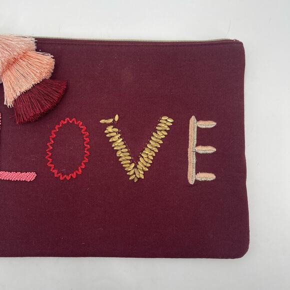 STELLA & DOT Love Clutch Tassel Zipper 8" x "10.5" Retired Discontinued Bag - Picture 8 of 11